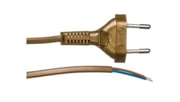 shumee Priključni kabel brez stikala 190 cm zlat SP-190/2X0.5/-ZLO YNS10000441
