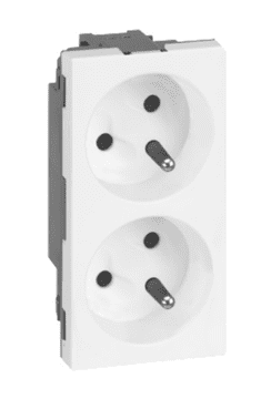 shumee Simon Connect Dvojna vtičnica z/brez 2x230V 16A čisto bela 50000458-030