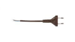 Zamel Priključni kabel brez stikala 190 cm rjav SP-190/2X0.5/-BRA YNS10000434