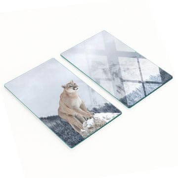 shumee Puma kaljeno steklo večnamenske dekorativne kuhinjske deske 2x30x52 cm