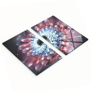 shumee Dekorativne kaljene steklene deske za rezanje Lotus Fractal 2x30x52 cm