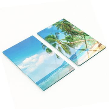 shumee Kaljene večnamenske dekorativne steklene plošče Plaža Palme 2x30x52 cm