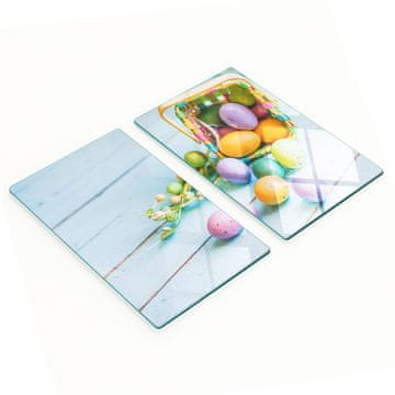 shumee Večnamenske dekorativne steklene table za velikonočna jajca 2x30x52 cm