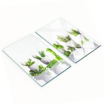 shumee Večnamenske dekorativne steklene table z zeliščnim potiskom 2x30x52 cm