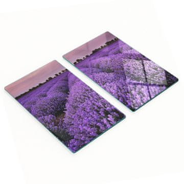 shumee Kaljene večnamenske dekorativne steklene plošče Polje sivke 2x30x52 cm