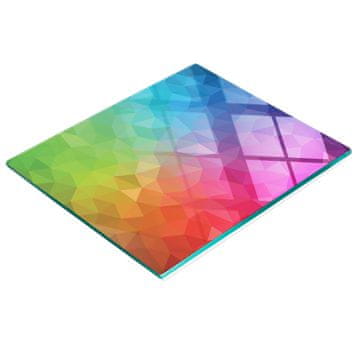 shumee Dekorativna steklena deska za rezanje, mavrična geometrijska, 60x52 cm