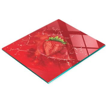 shumee Večnamenska dekorativna steklena kuhinjska deska Jagodna voda 60x52 cm