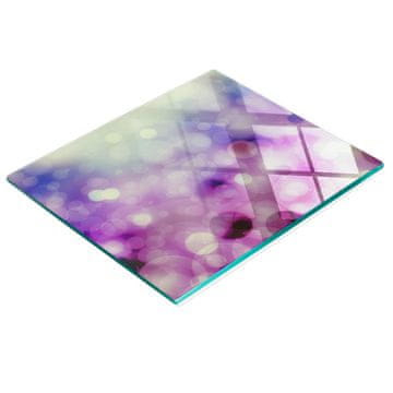 shumee Dekorativna kaljena steklena deska za rezanje Vijolični krogi 60x52 cm