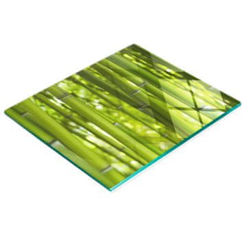 shumee Dekorativna steklena bambusova deska za rezanje in serviranje 60x52 cm