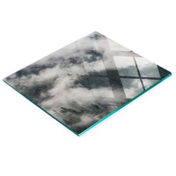 shumee Kuhinjska večnamenska dekorativna steklena tabla Misty Forest 60x52 cm