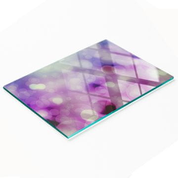 shumee Dekorativna kaljena steklena deska za rezanje Vijolični krogi 80x52 cm