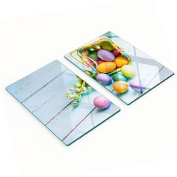 shumee Večnamenske dekorativne steklene table za velikonočna jajca 2x40x52 cm