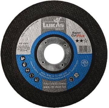 LUKAS-Erzett Lukasov disk ZA kovino 125 mm x 1,0 mm, rezilo CUT plus inox A60X-BF**