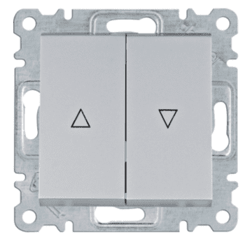 Hager Lumina Monostabilno stikalo za rolete (vklopni kontakt) srebrno WL0322