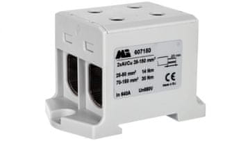 shumee 2-tirni tirni konektor 35-150 mm2 siv evro multiOTL 150 2xAl/Cu 607150