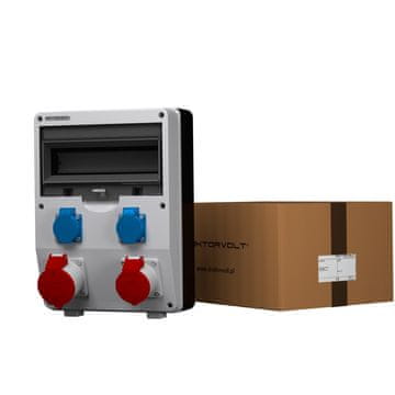 DOK RAZDELILNA OMARICA ZA STAVBO, ELEKTRIČNE VTIČNICE 32A 16A 2X230V SCHUKO ECO