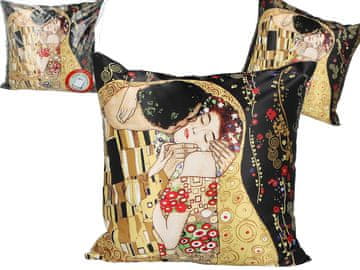 Carmani Vzglavnik s polnilom/zadrgo - G. Klimt, Poljub (črno ozadje) (carmani)