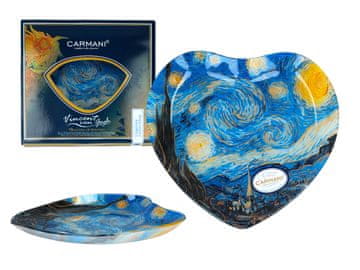 Carmani Dekorativni krožnik v obliki srca - V. van Gogh, Zvezdna noč (carmani)