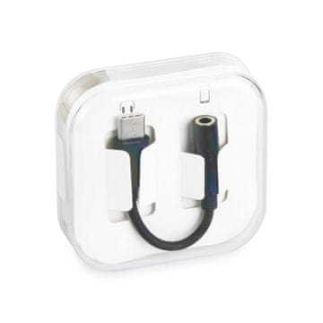 OEM AUX-adapter tipa C (moški) za 3,5-mm priključek (ženski) BOX, črn [DAC]