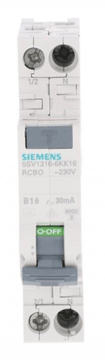 shumee Diferencialno stikalo 1P B 16A 0,03A Tip A 6kA 30mA 230V Sentron 5SV1316-6KK16