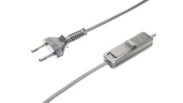 Zamel Priključni kabel s stikalom SP/Š-190 cm srebrn SP/Š-190/2X0,5/-SRB YNS10000502