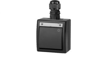 Elektro-Plast Nadometno stikalo Aquant 2K, normalno odprto, svetloba IP65, antracit, 5004-67