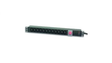 Techly 1U razdelilnik za rack 12x C13 vtičnica C20 vtič za UPS I-case razdelilnik-12C