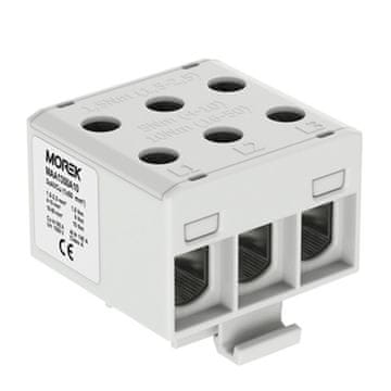 shumee Priključni blok za tirnico 1,5-50 mm2 siv 6-luknjični 3P MAA1350A10 Morek 4382