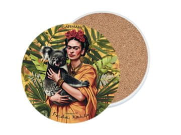 Carmani Keramični podstavek, okrogel (velik) - Navdihnjen s slikami F. Kahlo (carmani)