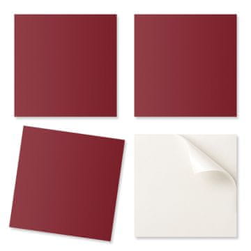 COLORAY Dekorativne PVC stenske ploščice z vzorcem za sobo, bordo barva, 4x50x50 cm