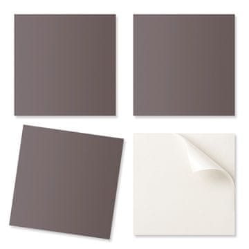 COLORAY Vinilne ploščice s potiskom, pripravljene za montažo, rjave barve, 20x20x20 cm