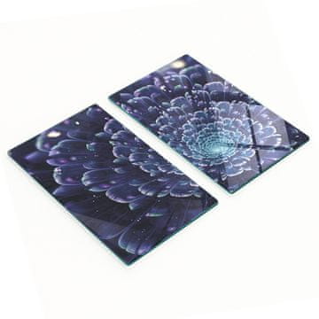 shumee Dekorativne steklene deske za rezanje in serviranje Fraktalni cvet 2x30x52 cm