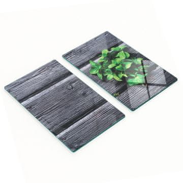 shumee Kuhinjske večnamenske dekorativne steklene plošče iz metinega lesa 2x30x52 cm