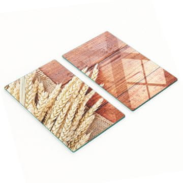 shumee Dekorativne steklene deske za rezanje in serviranje Pšenične deske 2x30x52 cm