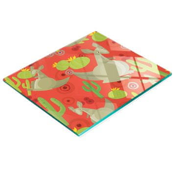 shumee Kuhinjska večnamenska dekorativna tabla iz kaljenega stekla, kenguru 60x52 cm
