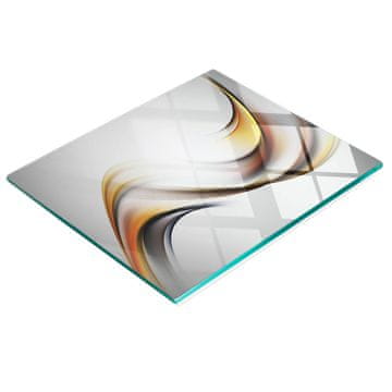 shumee Elegantna in trpežna steklena tabla z abstraktnim valovitim potiskom 60x52 cm