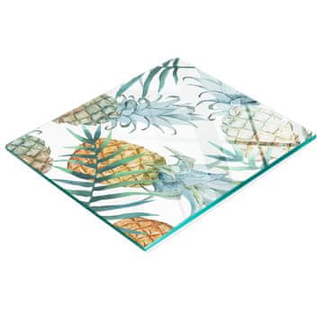 shumee Dekorativna steklena kuhinjska deska za rezanje in serviranje Ananas 60x52 cm