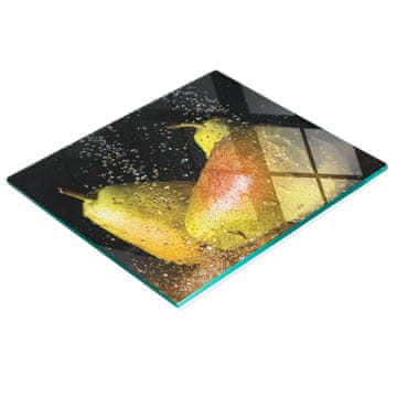 shumee Trpežna in elegantna steklena kuhinjska deska z vzorcem hruške, voda 60x52 cm