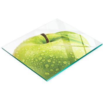 shumee Kaljena večnamenska dekorativna steklena tabla jabolčno zelene barve 60x52 cm