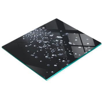 shumee Kaljena steklena kuhinjska deska za rezanje z dekorativno 3D grafiko 60x52 cm
