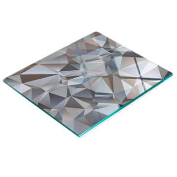 shumee Elegantna in trpežna steklena tabla z abstraktnim trikotnim potiskom 60x52 cm