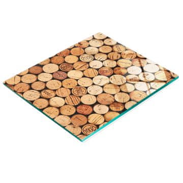 shumee Večnamenska kuhinjska dekorativna tabla iz utrjenih vinskih zamaškov 60x52 cm