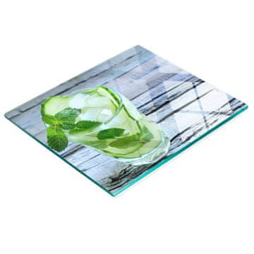 shumee Trpežna in elegantna steklena kuhinjska deska z vzorcem vodne kumare 60x52 cm