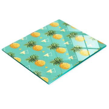 shumee Dekorativna steklena kuhinjska deska za rezanje in serviranje Ananas 60x52 cm