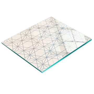 shumee Kuhinjska deska iz kaljenega stekla z grafičnimi geometrijskimi liki 60x52 cm
