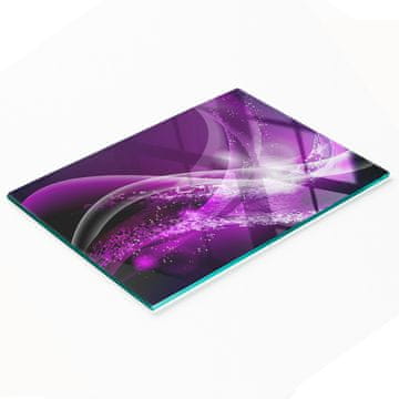 shumee Dekorativna steklena deska za rezanje in serviranje, abstraktni val, 80x52 cm