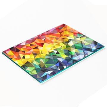 shumee Steklena kuhinjska deska za rezanje z grafičnimi geometrijskimi liki 80x52 cm