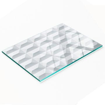 shumee Steklena kuhinjska deska za rezanje z grafičnimi geometrijskimi liki 80x52 cm