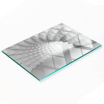 shumee Dekorativna steklena deska za rezanje in serviranje Abstraktni tunel 80x52 cm