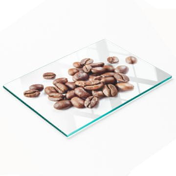 shumee Steklena dekorativna servirna deska za prigrizke v obliki kavnih zrn 80x52 cm